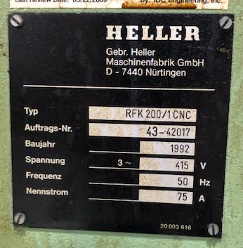 USED HELLER RFK 200/800/1