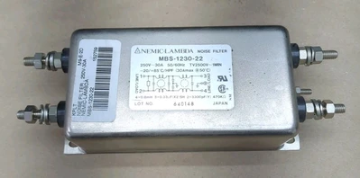 New Nemic Lambda MBS-1230-22 Noise Filter 250V 30A 50/60Hz TV2500V~1MIN
