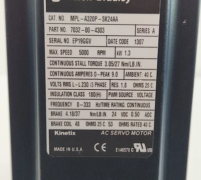 USED Allen-Bradley MPL-A320P-SK24AA
