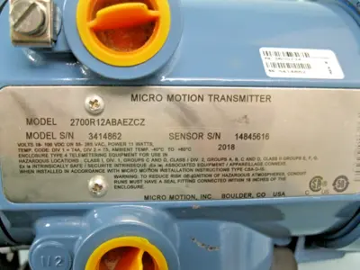 New | in-Stock Micro Motion 2700 R12 AB AEZCZ Sensors New Hampshire US | Bitter End Trading #1556585