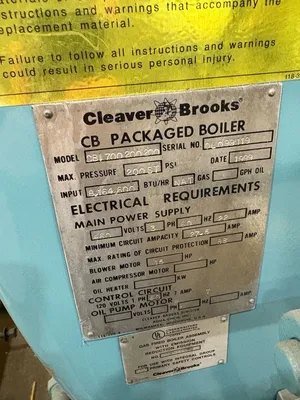 USED CLEAVER BROOKS CB700-200-200