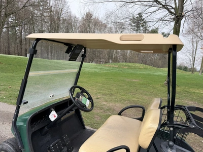 (1) 2015 E-Z-Go golf cart with a Kawasaki gas engine, does not include Club canopy, includes ball wa...