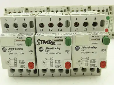 Allen Bradley 140-MN-#### Manual Motor Starter 3PH 600VAC Mixed Lot of 16