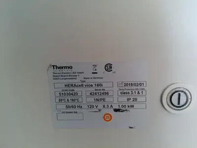 Thermo HERAcell Vios 160i Copper Lined CO2 Incubator w/ Stand & Casters (2019)