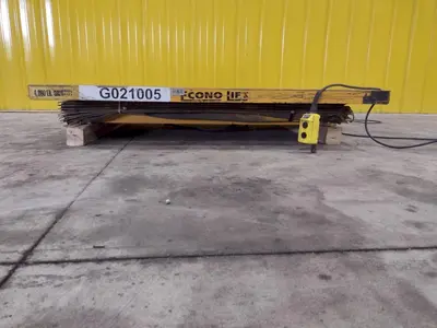 USED ECONO LIFT #SL36-40 HYDRAULIC DOUBLE ROLLER TOP STYLE LIFT TABLE, 110V: STOCK #20955