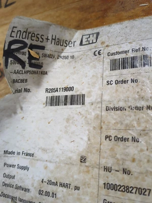 New | in-Stock Endress+Hauser 5W4C2F-H3U8/0 AACLHP5DHA1K0A Meters - Misc Indiana US | J&J Industrial Supply #884406