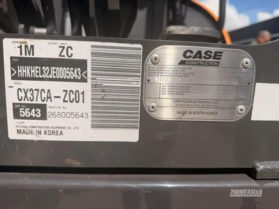 Used 2023 CASE CX37C Crawler Excavators - Mini Pennsylvania US | Zimmerman Farm Service #1488161