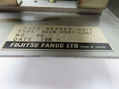 Fujitsu Fanuc A02B-0047-C061 Tape Reader Unit From a Wasino LG71 CNC