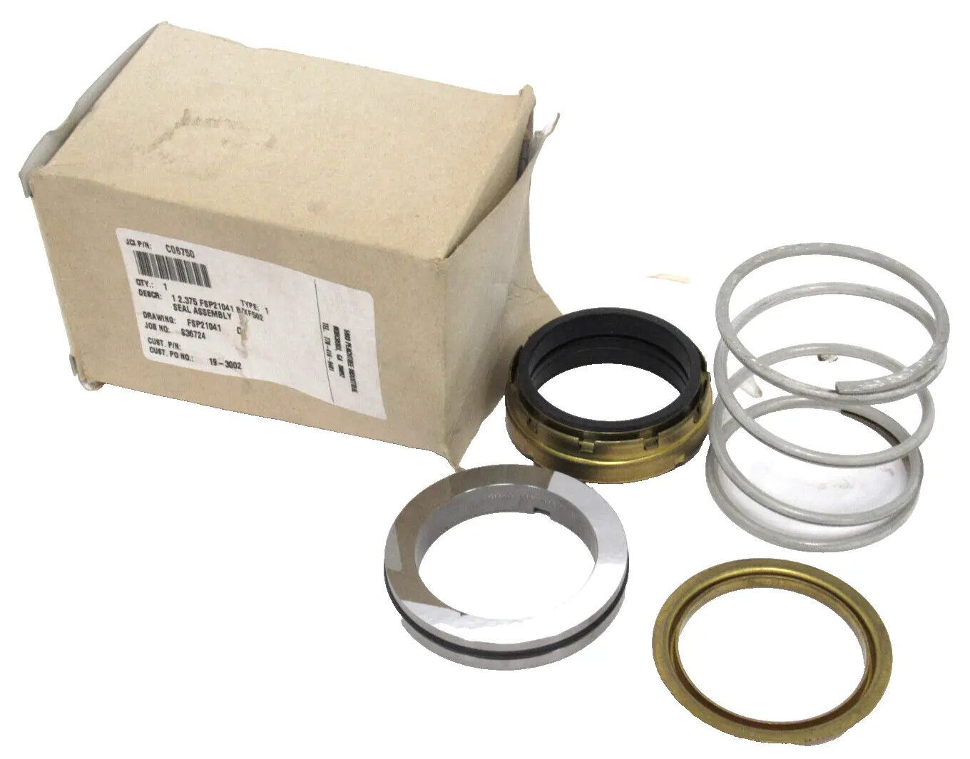 NEW JOHN CRANE C06750 SEAL ASSEMBLY 1-2.375 FSP21041 B/XF502 TYPE 1