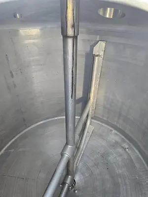 Used 1750 Gallon Tank, 304 Stainless Steel, With Sweep Agitation, Electrically Heated