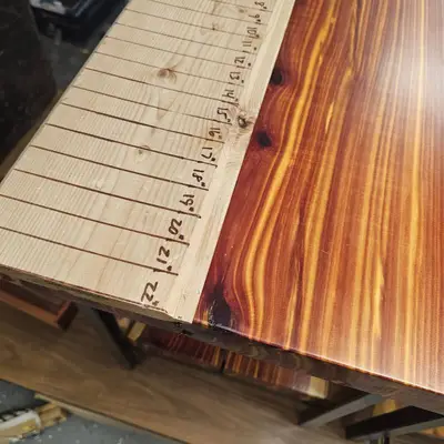 Beautiful Cedar 2" Top and Shelf End Table