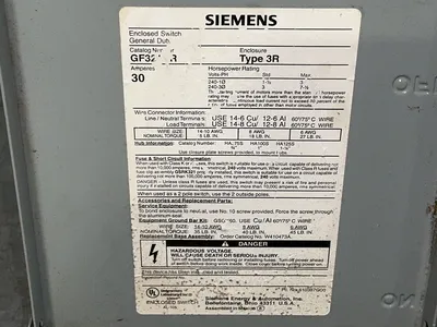 Used SIEMENS GF321NR Disconnects Ohio US | HGR 24 #1288651