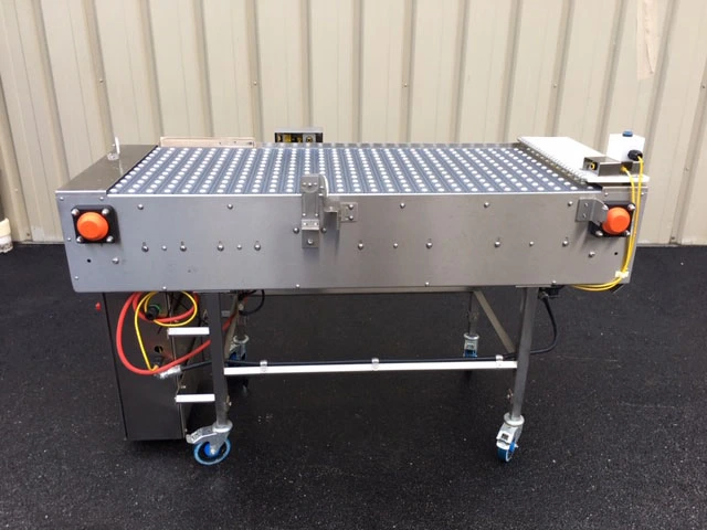 TRIO-PAC 24" Wide x 60" Long Stainless Steel Box Turner - Conveyor