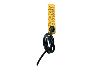USED TURCK JUNCTION BOX 8-PORT M8 3-PIN U7036-2 CABLE CUT TO 2'