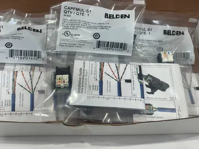 NEW BELDEN CAPFMUL-S1 CAT 6A FIELD PLUG CAPFMULS1 BOX OF 10