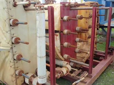 Heat Exchanger, Plate, 216 SF, Graphite, Alfa Laval (2) #S737129