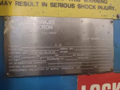 18" X 80" CINCINNATI MODEL #430-184 SIMPLEX HYPOWERMATIC PRODUCTION MILL: STOCK 15043