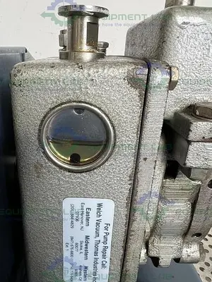 USED WELCH CHEMSTAR 1400N ROTARY VANE OIL BELT VACUUM PUMP W/ WESTINGHOUSE AC MOTOR