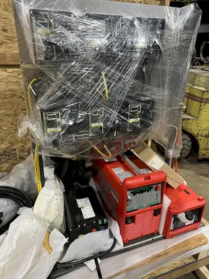 FRONIUS TRANSPULS AUTOMATED WELDING SYSTEM WITH AMET XM CONTROLS, NEW ON SKID: STOCK #23303