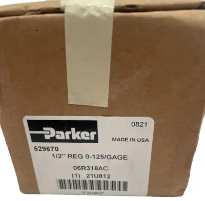 NEW PARKER 06R318AC REGULATOR 1/2" 1-125/GAUGE