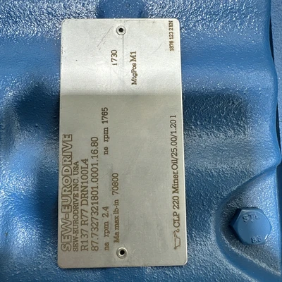 New | in-Stock SEW-EURODRIVE R137 R77 DRN100L4 Motors (misc) Indiana US | J&J Industrial Supply #1300191