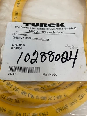 NEW TURCK ELEKTRONIK DB25M-2.5-HDDB15F