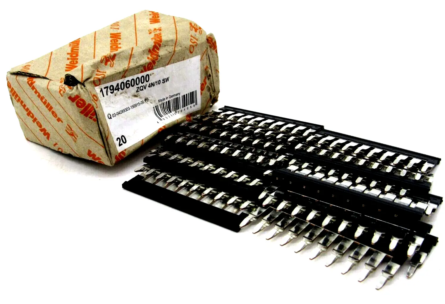 NEW 20 PCS. WEIDMULLER ZQV 4N/10 CROSS CONNECTOR ZQV4N10