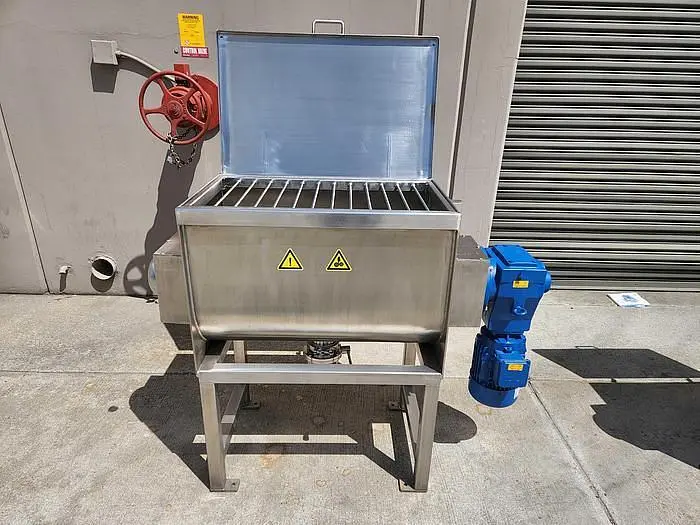 New 5 Cubic Foot Stainless Steel Ribbon Mixer, 3 HP #4679753