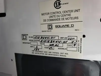 USED SQUARE D MODEL 6