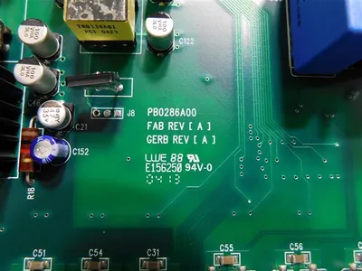 Baldor Electric PB0286A00 VFD Control Board FAB Rev. A GERB Rev. A Used