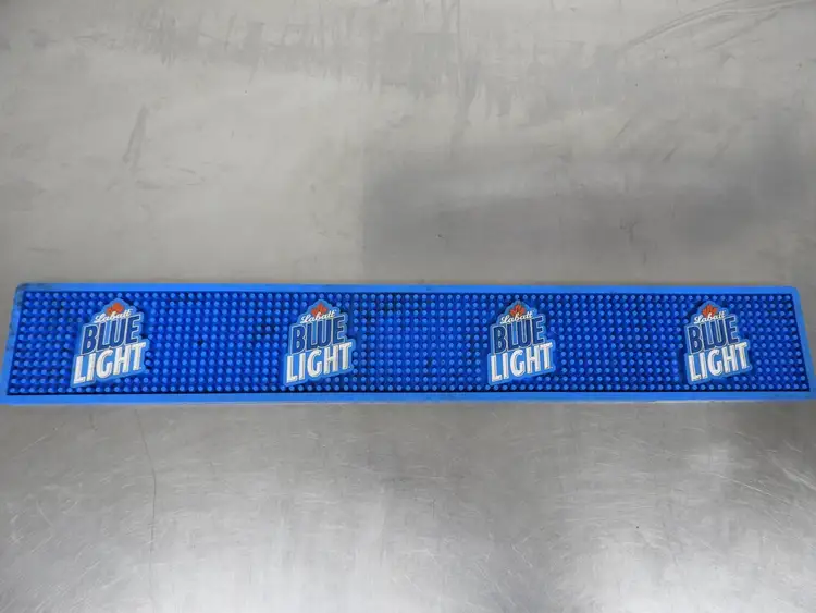 Used Falcon Restaurant Supply Used Labatt Blue Light Beer Tap Bar Mat Drip Catcher 23.25"x3.5" Bar Equipment Illinois US | Falcon Restaurant Supply #1376519