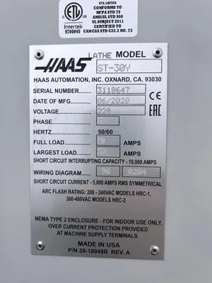 2020 HAAS ST-30Y CNC Lathes | Midstate Machinery (9)