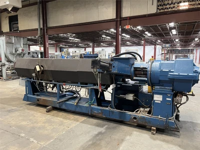 4.5" John Brown/Egan Ram Stuffer Extruder, 32:1 L/D, 250 Hp AC Motor