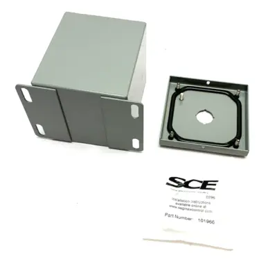 USED SAGINAW CONTROL & ENGINEERING PUSHBUTTON ENCLOSURE 4" X 4" GRAY STEEL