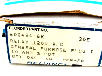 NEW RELIANCE ELECTRIC 600434-6R RELAY6004346R