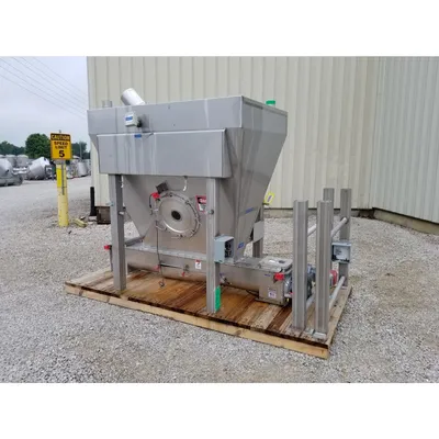 Used Stainless Steel Anderson & Dahlen Bin with 9" dia. x 7.5' L Screw Feeder