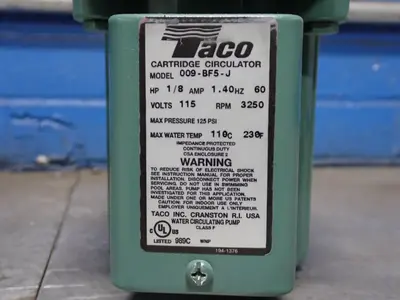Taco 1/hp Cartridge Circulator