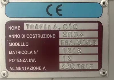 OROMECCANICA 010.B 11 DIE WIRE DRAWER (14650) WIRE MACHINERY, DRAWERS | Machinery International LLC (11)