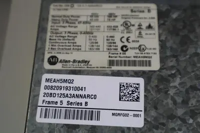 ALLEN BRADLEY 20BD125A3ANNARC0 100 HP POWERFLEX 700 DRIVE VFD STOCK 5348