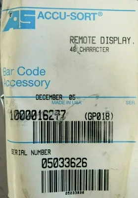NEW ACCU-SORT 1000026320 EXPANSION MODULE EM50 W/1000016277 REMOTE DISPLAY GP018