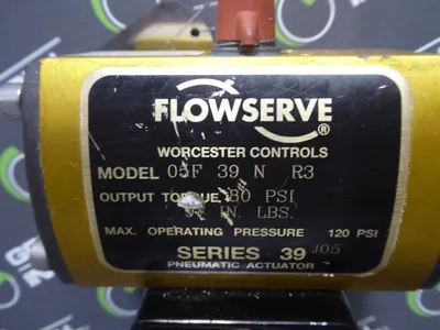 Flowserve 05F39NR3 Pneumatic Valve Ser. 39J05 80 PSI In-Lbs Used
