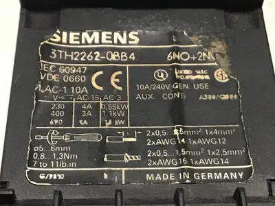 USED SIEMENS 3TH2271-0BB4