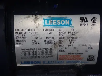 USED LEESON C6T17FC112F