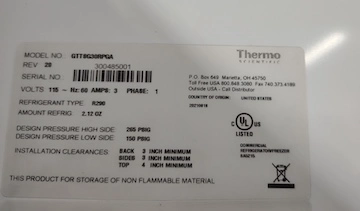 Used THERMO SCIENTIFIC _UNKNOWN_ Lab Refrigerators California US | Biotech Equipment Sales #1488855