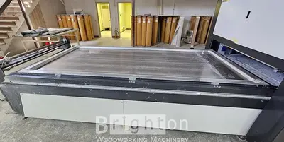 USED 2021 TAIAN ZHANHONG WOODWORKING MACHINERY CO. LTD. TM 3000H USED MEMBRANE PRESS WITH MULTI-ROLL PVC FOIL DISPENSER
