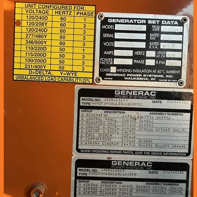 USED 2001 GENERAC 1814120100