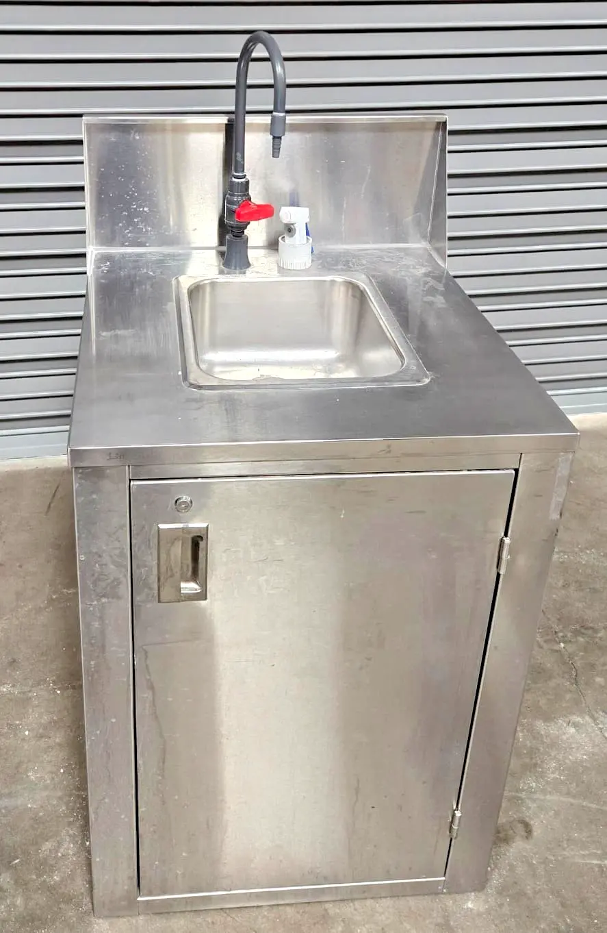 Crown Verity CV-PHS Stainless Steel Sink Cart Portable Hand Wash CVPHS