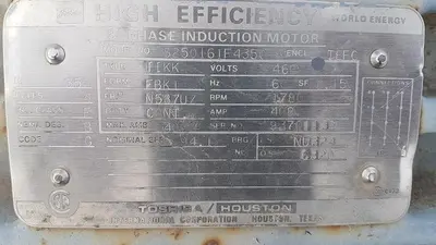 USED TOSHIBA 350 HP ELECTRIC MOTOR