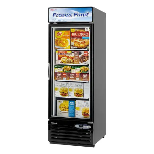 Turbo Air TGF-23FB-N 27" One Section Display Freezer w/ Swing Door - Bottom Mount Compressor, Black, 115v