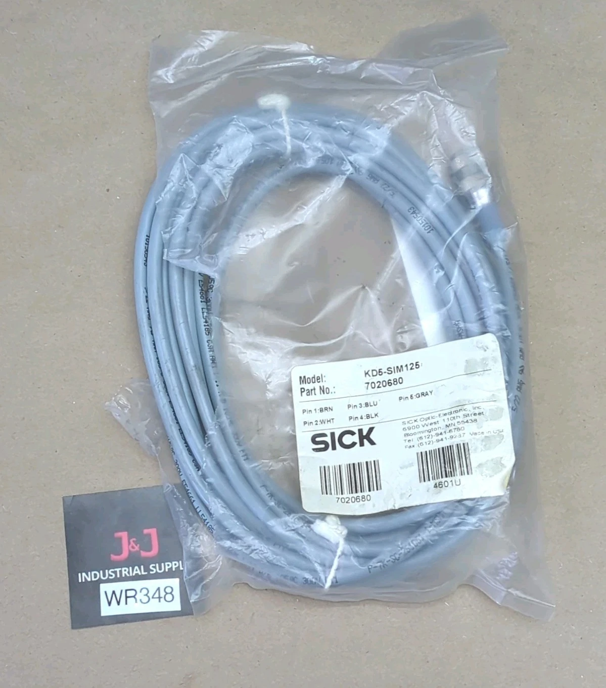Sick KD5-SIM125 7020680 Cable Quick Connect 5 Wire